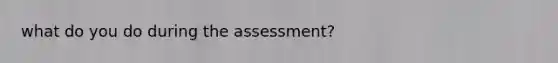 what do you do during the assessment?