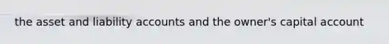 the asset and liability accounts and the owner's capital account