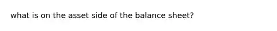 what is on the asset side of the balance sheet?