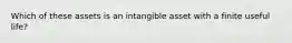 Which of these assets is an intangible asset with a finite useful life?