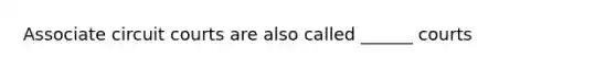 Associate circuit courts are also called ______ courts