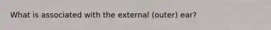 What is associated with the external (outer) ear?