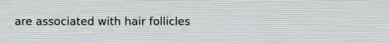 are associated with hair follicles