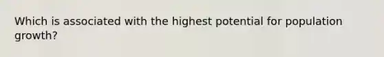 Which is associated with the highest potential for population growth?