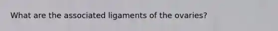 What are the associated ligaments of the ovaries?