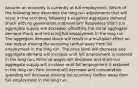 Assume an economy is currently at full employment. Which of the following best describes the long-run adjustments that will occur in the economy following a negative aggregate demand shock with no government intervention? Responses Short-run aggregate supply will decrease, offsetting the initial aggregate demand shock and restoring full employment in the long run. The aggregate demand shock will result in a multiplier effect on real output moving the economy farther away from full employment in the long run. The price level will decrease and aggregate demand will increase until full employment is restored in the long run. Nominal wages will decrease and short-run aggregate supply will increase until full employment is restored in the long run. Real income will decrease and consumption spending will decrease moving the economy farther away from full employment in the long run.