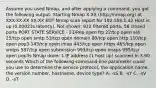 Assume you used Nmap, and after applying a command, you got the following output: Starting Nmap X.XX (http://nmap.org) at XXX-XX-XX XX:XX EDT Nmap scan report for 192.168.1.42 Host is up (0.00023s latency). Not shown: 932 filtered ports, 56 closed ports PORT STATE SERVICE - 21/Rep open ftp 22/tcp open ssh 25/tcp open smtp 53/tcp open domain 80/tcp open http 110/tcp open pop3 143/tcp open imap 443/tcp open https 465/tcp open smtps 587/tcp open submission 993/tcp open imaps 995/tcp open pop3s Nmap done: 1 IP address (1 host up) scanned in 3.90 seconds Which of the following command-line parameter could you use to determine the service protocol, the application name, the version number, hostname, device type? A. -sS B. -sY C. -sV D. -sT