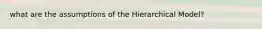 what are the assumptions of the Hierarchical Model?