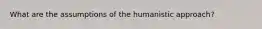 What are the assumptions of the humanistic approach?