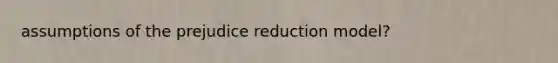 assumptions of the prejudice reduction model?