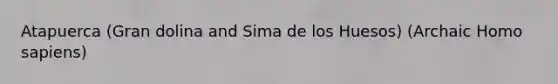 Atapuerca (Gran dolina and Sima de los Huesos) (Archaic Homo sapiens)