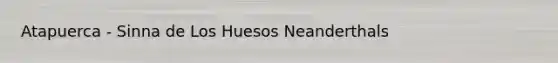 Atapuerca - Sinna de Los Huesos Neanderthals