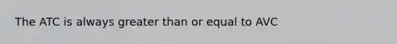 The ATC is always greater than or equal to AVC