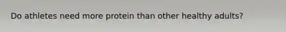 Do athletes need more protein than other healthy adults?