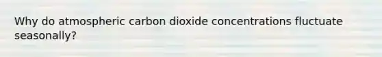 Why do atmospheric carbon dioxide concentrations fluctuate seasonally?