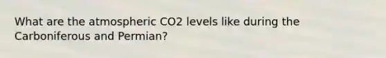 What are the atmospheric CO2 levels like during the Carboniferous and Permian?