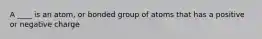 A ____ is an atom, or bonded group of atoms that has a positive or negative charge