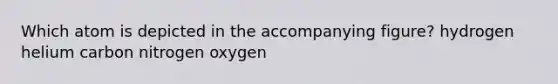 Which atom is depicted in the accompanying figure? ​hydrogen ​helium ​carbon ​nitrogen ​oxygen