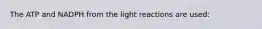 The ATP and NADPH from the light reactions are used: