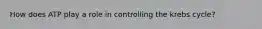 How does ATP play a role in controlling the krebs cycle?