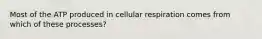 Most of the ATP produced in cellular respiration comes from which of these processes?