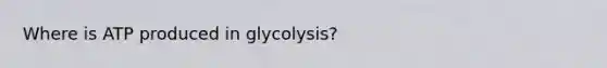 Where is ATP produced in glycolysis?