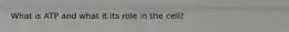 What is ATP and what it its role in the cell?