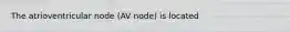 The atrioventricular node (AV node) is located