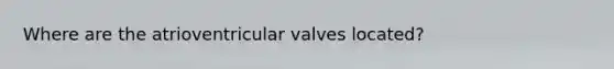 Where are the atrioventricular valves located?