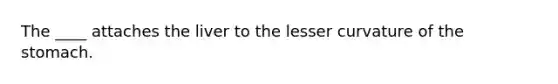 The ____ attaches the liver to the lesser curvature of the stomach.