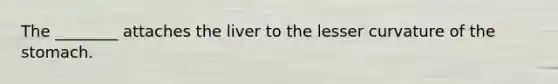 The ________ attaches the liver to the lesser curvature of the stomach.