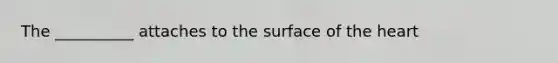 The __________ attaches to the surface of the heart