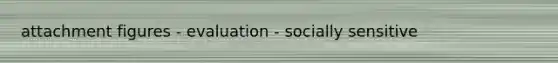 attachment figures - evaluation - socially sensitive