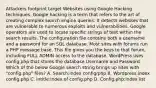 Attackers footprint target Websites using Google Hacking techniques. Google hacking is a term that refers to the art of creating complex search engine queries. It detects websites that are vulnerable to numerous exploits and vulnerabilities. Google operators are used to locate specific strings of text within the search results. The configuration file contains both a username and a password for an SQL database. Most sites with forums run a PHP message base. This file gives you the keys to that forum, including FULL ADMIN access to the database. WordPress uses config.php that stores the database Username and Password. Which of the below Google search string brings up sites with "config.php" files? A. Search:index config/php B. Wordpress:index config.php C. intitle:index.of config.php D. Config.php:index list