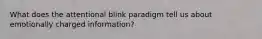 What does the attentional blink paradigm tell us about emotionally charged information?