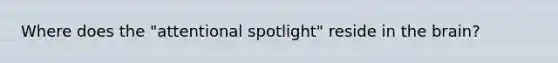 Where does the "attentional spotlight" reside in the brain?