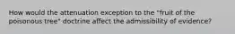 How would the attenuation exception to the "fruit of the poisonous tree" doctrine affect the admissibility of evidence?