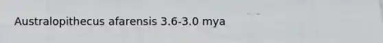 Australopithecus afarensis 3.6-3.0 mya