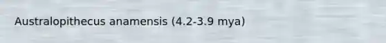 Australopithecus anamensis (4.2-3.9 mya)