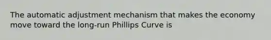 The automatic adjustment mechanism that makes the economy move toward the long-run Phillips Curve is