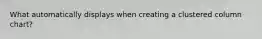 What automatically displays when creating a clustered column chart?