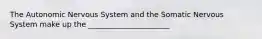 The Autonomic Nervous System and the Somatic Nervous System make up the ______________________