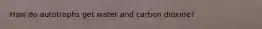 How do autotrophs get water and carbon dioxide?
