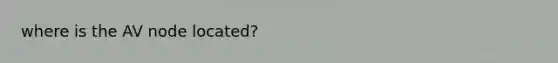 where is the AV node located?
