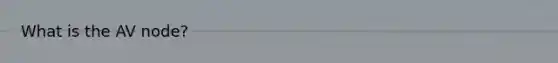 What is the AV node?