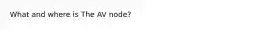 What and where is The AV node?