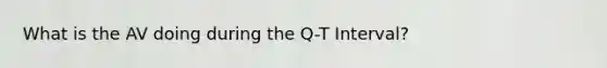 What is the AV doing during the Q-T Interval?