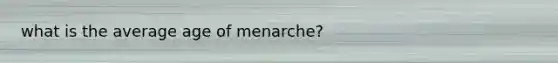 what is the average age of menarche?