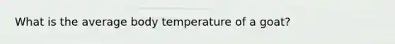 What is the average body temperature of a goat?