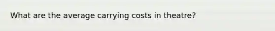 What are the average carrying costs in theatre?